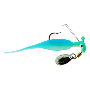Image of Road Runner Slab Runner Weedless w/Baby Shad | Blue Ghost Glo; 1/16 oz.
