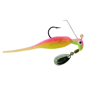 Image of Road Runner Slab Runner Weedless w/Baby Shad | Electric Chicken Glo; 1/8 oz.