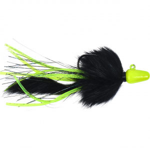 Image of Yakima Bait Twitcher Jig | Chartreuse Head/Black Body; 3/8 oz.