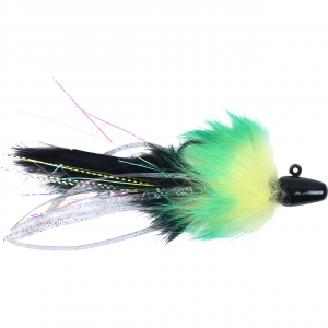 Image of Yakima Bait Twitcher Jig | Black Head/Mahi Body/Black Tail; 3/8 oz.