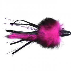 Image of Yakima Bait Twitcher Jig | Black Head/Cerise/Black Body; 3/8 oz.