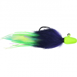 Image of Yakima Bait Twitcher Jig | Chartreuse Head/Purple Body/Mahi Tail; 3/8 oz.