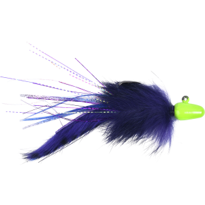 Image of Yakima Bait Twitcher Jig | Chartreuse Head/Purple Body; 3/8 oz.