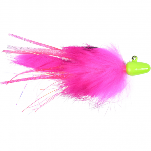 Image of Yakima Bait Twitcher Jig | Chartreuse Head/Cerise Body; 1/2 oz.