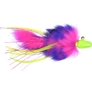 Image of Yakima Bait Twitcher Jig | Chartreuse Head/Purple Body; 1/2 oz.