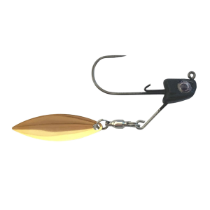Image of Great Lakes Finesse Sneaky Underspin | Matte Black-Gold Blade; 3/8 oz.