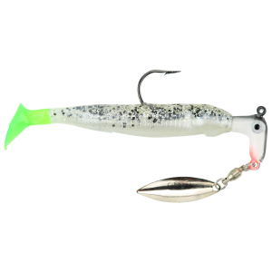 Image of Road Runner Awesome Walleye Runner | Shad/Black - Salt Pepper/Silver Phantom Green Tail; 1/4 oz.