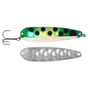 Image of Dreamweaver DW Spoon | Metallic Glow Frog/Silver Belly; 3 3/4 in.