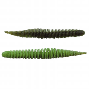 Image of Geecrack Bellows Stick Worm Soft Bait | Green Pumpkin Chartreuse; 8 in.