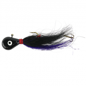 Image of Venom High Dollar Stinger Bucktail Jig | Black HD-Black-Purple Flash; 1/4 oz.