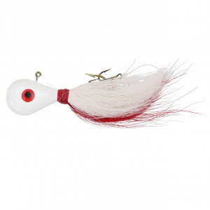 Image of Venom High Dollar Stinger Bucktail Jig | White HD-White-Red Flash; 1/4 oz.