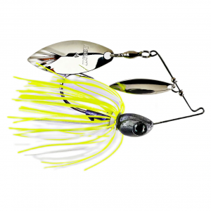 Image of Accent Subtle Series Spinnerbait - Double Willow | Nickel-Nickel Blades - Pearl Chartreuse; 1/2 oz.