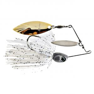 Image of Accent Subtle Series Spinnerbait - Double Willow | Nickel-Gold Blades - Blue Glimmer; 1/2 oz.