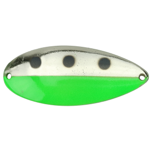 Image of ACME Tackle Little Cleo Spoon | Glow Nickel; 2/3 oz.