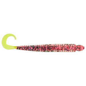 Image of Mister Twister Ringworm | Cotton Candy/Chartreuse Tail; 4 in.