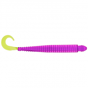 Image of Mister Twister Ringworm | Purple/Chartreuse Tail; 4 in.