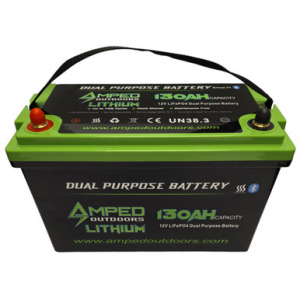 Image of Amped Outdoors 12v 130AH Dual Purpose Lithium Battery-Heated