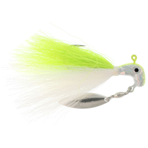 Image of Road Runner Bucktail Pro | Lem Shad/Chart/White; 1/4 oz.