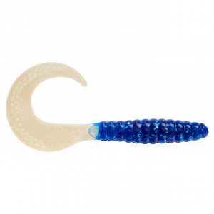 Image of Mister Twister Curly Tail Grubs | Sapphire Blue/Pearl Tail; 3.5 in.