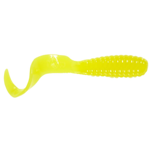 Image of Mister Twister Curly Tail Grubs | Yellow; 4 in.