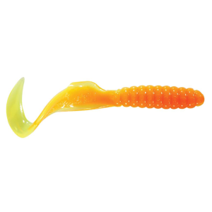 Image of Mister Twister Curly Tail Grubs | Chartreuse/Orange Core; 2 in.