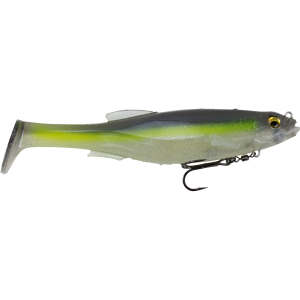 Image of Megabass Magdraft Swimbait | Pro Blue Chartreuse; 6 in.