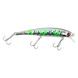 Image of Pirate Shallow Diving Minnow | BLK Green Dot