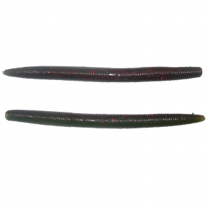 Image of Yamamoto Senko Worms - Bulk Pack | Green Pumpkin/Watermelon Laminate w/ Red Flake; 5 in.