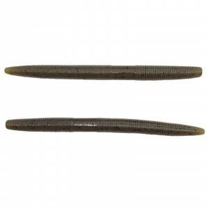 Image of Yamamoto Senko Worms - Bulk Pack | Green Pumpkin w/ Black Flake; 4 in.