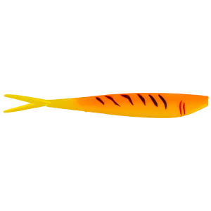 Image of Big Bite Baits Slim Minnow Soft Bait | Orange Firetiger