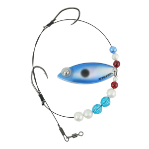 Image of Eye-Fish Premium Single Willow Blade Worm Harness | Blue Shad - Copper Back