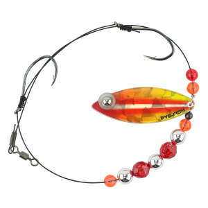 Image of Eye-Fish Premium Single Willow Blade Worm Harness | Sunset - Silver Back