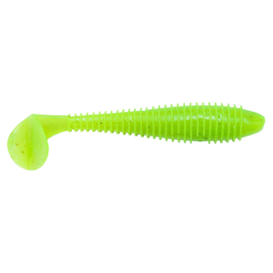 Image of Keitech Fat Swing Impact | Clear Chartreuse Glow; 3.8 in.