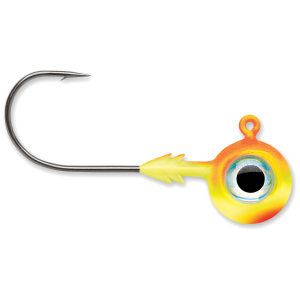 Image of VMC Tungsten Moon Eye Jigs | Chartreuse Orange; 3/8 oz.
