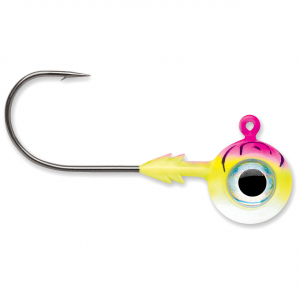 Image of VMC Tungsten Moon Eye Jigs | Pink Fire UV; 3/8 oz.