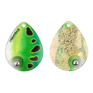 Image of Eye-Fish Premium Colorado Blades | Green Frog - Gold Back; 5