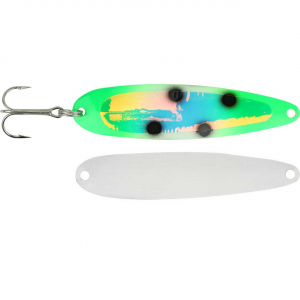 Image of Michigan Stinger Stingray Spoon | Exclusive Color - UV Granny Smith; 4 1/4 in.