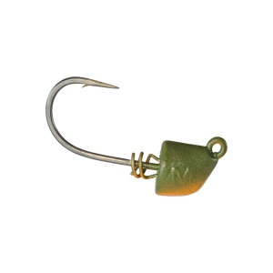 Image of Mustad AlphaPoint A-Tak Swim Jig Head | Matte Perch; 2/0; 1/8 oz.