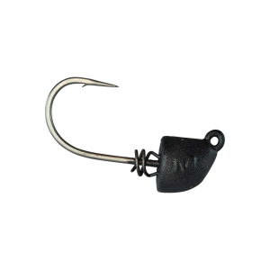 Image of Mustad AlphaPoint A-Tak Swim Jig Head | Matte Black; 2/0; 3/16 oz.