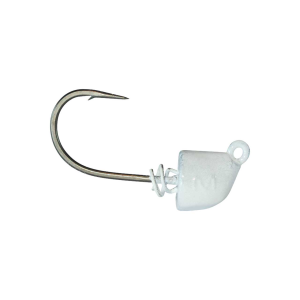 Image of Mustad AlphaPoint A-Tak Swim Jig Head | Matte White; 2/0; 3/16 oz.