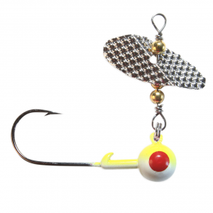 Image of PK Lures Spin A Jig | Pearl Chartreuse Glow; 1/4 oz.