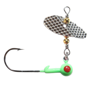 Image of PK Lures Spin A Jig | Lime Green Glow; 1/4 oz.