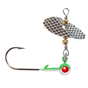 Image of PK Lures Spin A Jig | Green White Glow; 3/8 oz.