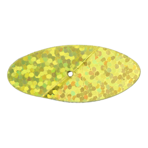 Image of PK Lures Reeff Rig Blades | Yellow Glitter; 1 3/8 in.