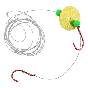 Image of PK Lures Dakota Disc Live Bait Spinner Rig | Yellow Glitter