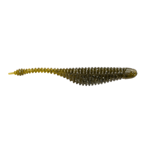 Image of Great Lakes Finesse Drop Minnow | Green Pumpkin Black Flake; 3 1/4 in.