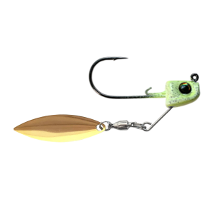 Image of Great Lakes Finesse Sneaky Underspin | Chartreuse Shad-Gold Blade; 3/8 oz.