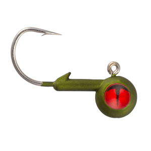 Image of Northland Tungsten Short Shank Jig Head | Olive; 1/16 oz.