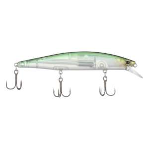 Image of Shimano World Minnow 115SP Suspending Jerkbait | Flash Boost Wintergreen