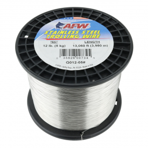 Image of American Fishing Wire Stainless Steel Single Strand Trolling Wire | 12 lb.; 13,060 ft.